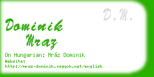 dominik mraz business card