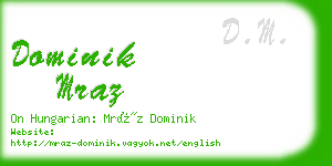 dominik mraz business card